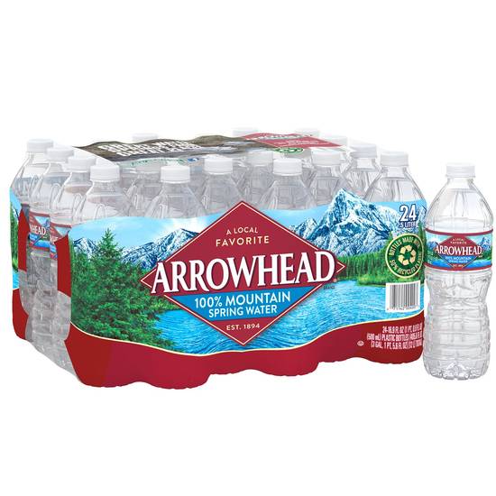 Order Arrowhead 100% Mountain Spring Water Plastic Bottle 16.9 OZ, 24CT food online from CVS store, FOWLER on bringmethat.com