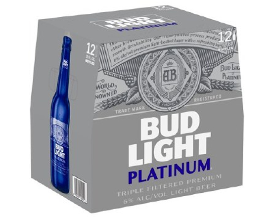Order Budlight Platinum 12 Pack - 12 oz. Bottle Beer  food online from Plaza Diamond Liquor store, Diamond Bar on bringmethat.com