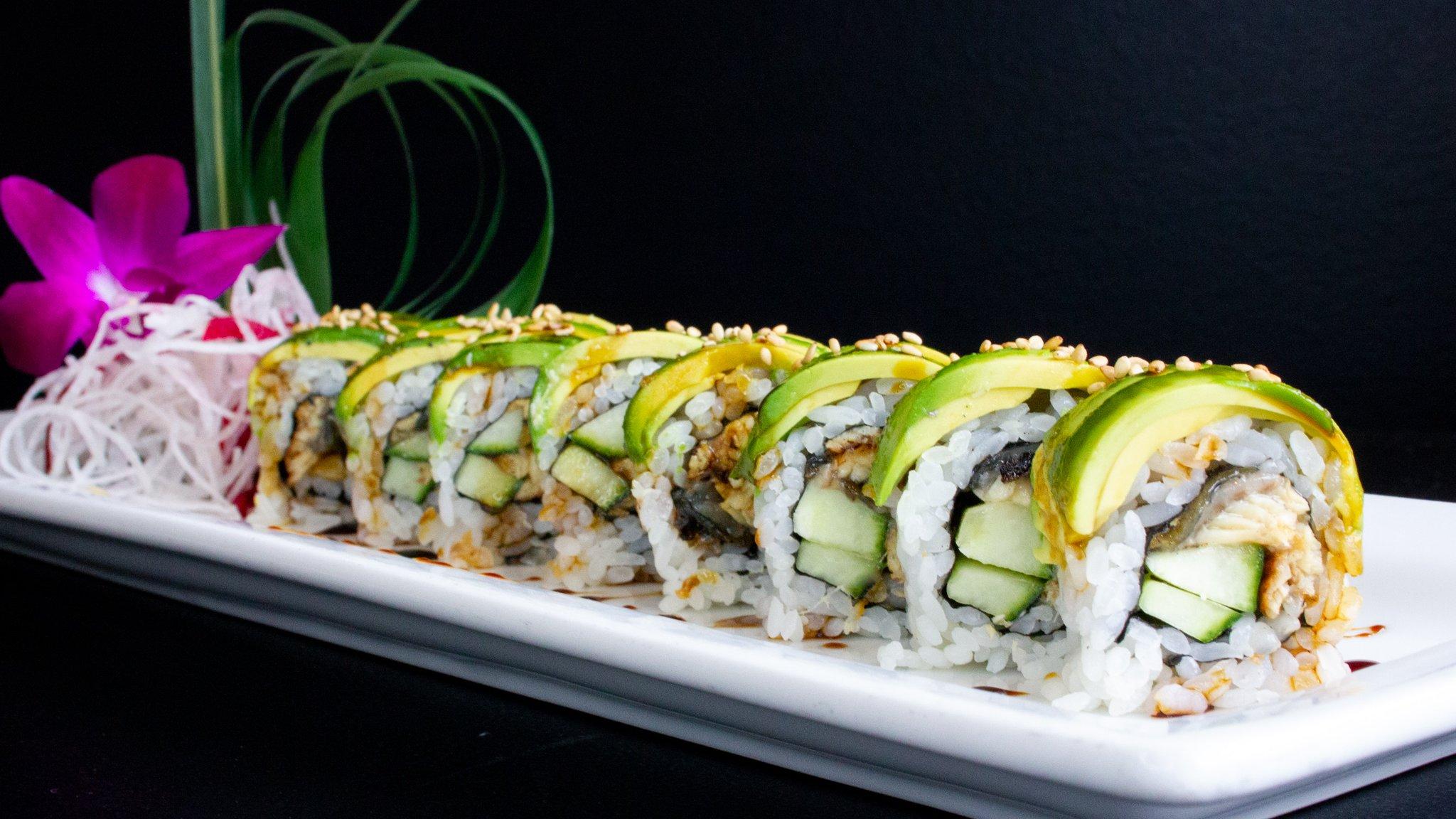 Order Caterpillar Roll food online from Hapa Sushi Grill and Sake Bar Lodo store, Denver on bringmethat.com