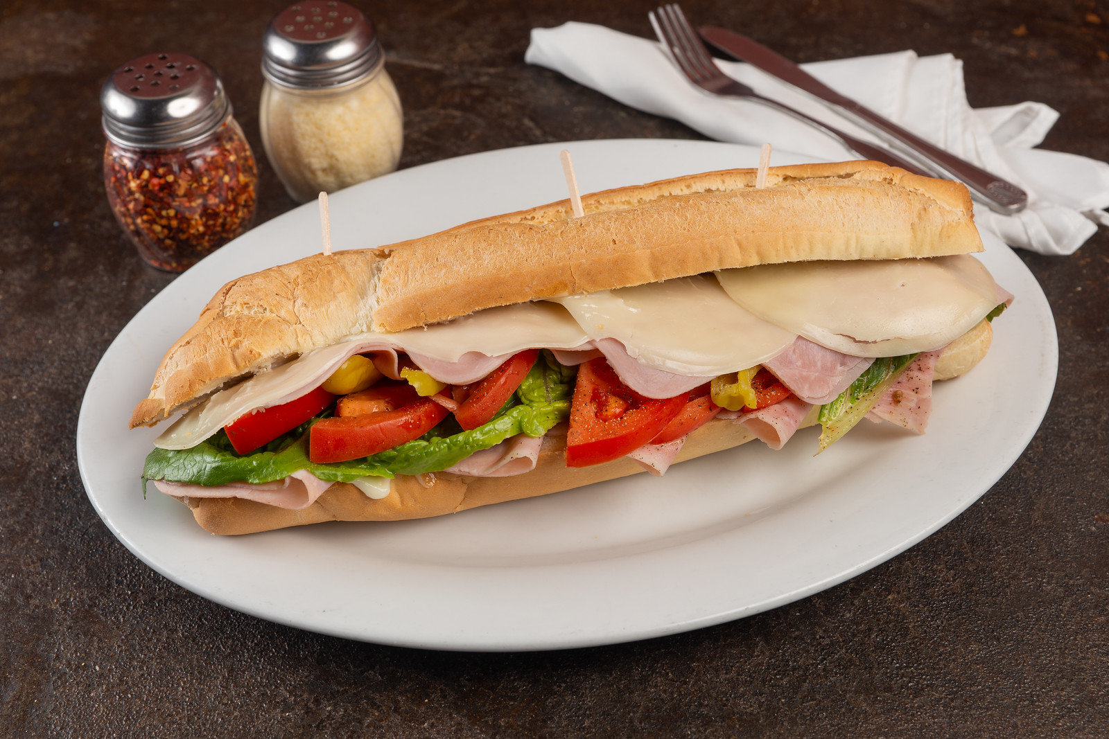 Order Ham and Cheese Sandwich food online from Buono Authentic Pizzeria store, Long Beach on bringmethat.com