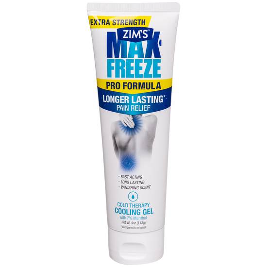 Order Zim's Max Freeze Pro Formua Cooling Gel (4 oz) food online from Rite Aid store, Cortland on bringmethat.com