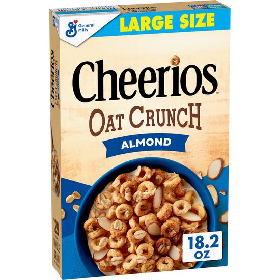 Order Cheerios Oat Crunch Almond Breakfast Cereal, 18.2 OZ food online from Cvs store, LAKEWOOD on bringmethat.com