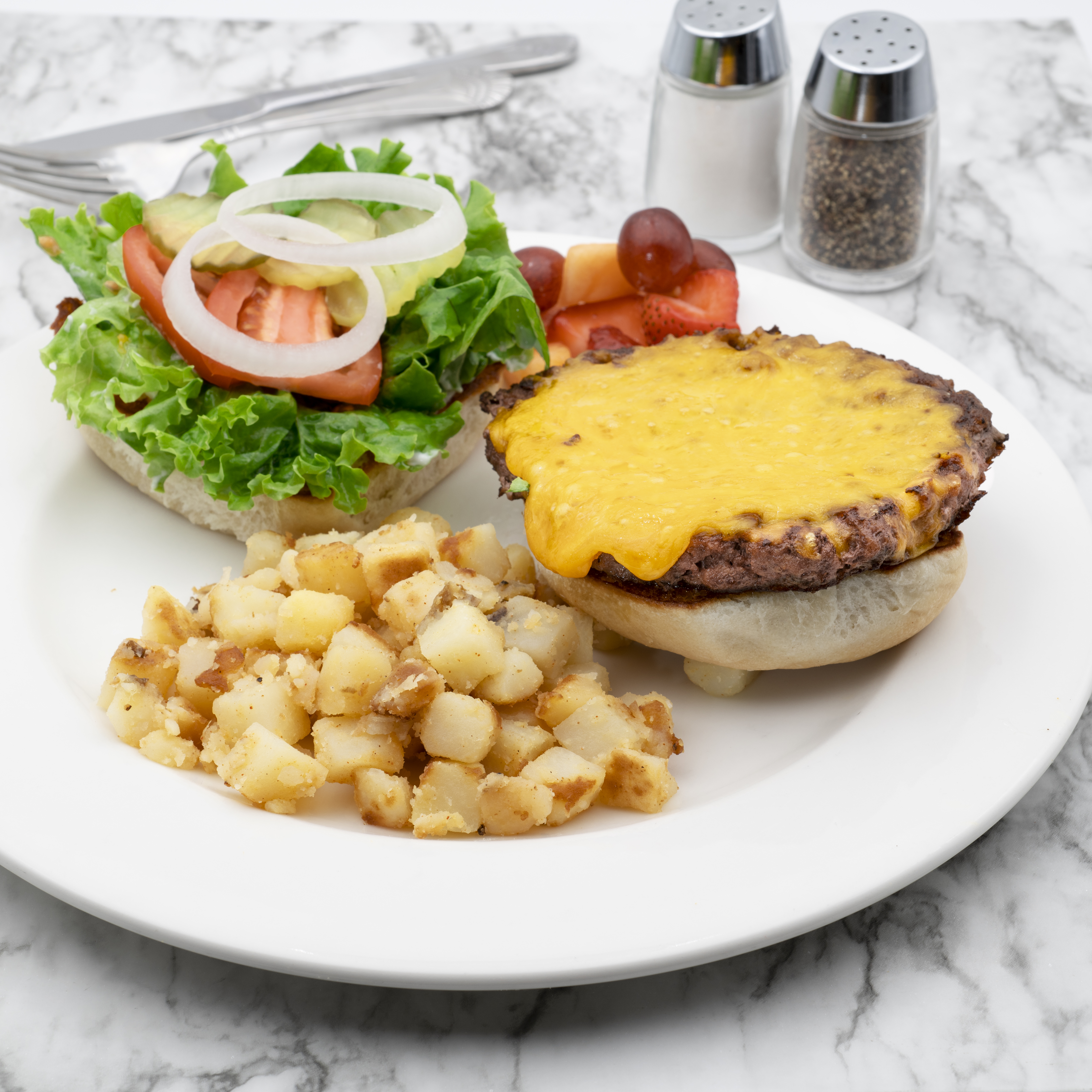 Order Hamburger food online from The Original Pancake House store, Fort Worth on bringmethat.com
