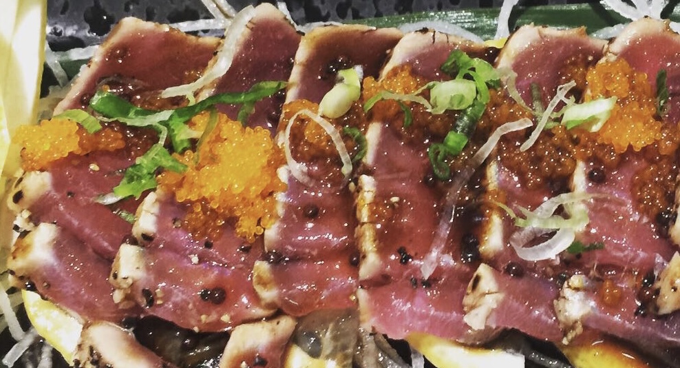 Order A11. Tuna Tataki food online from Soho Sushi store, Grand Rapids on bringmethat.com