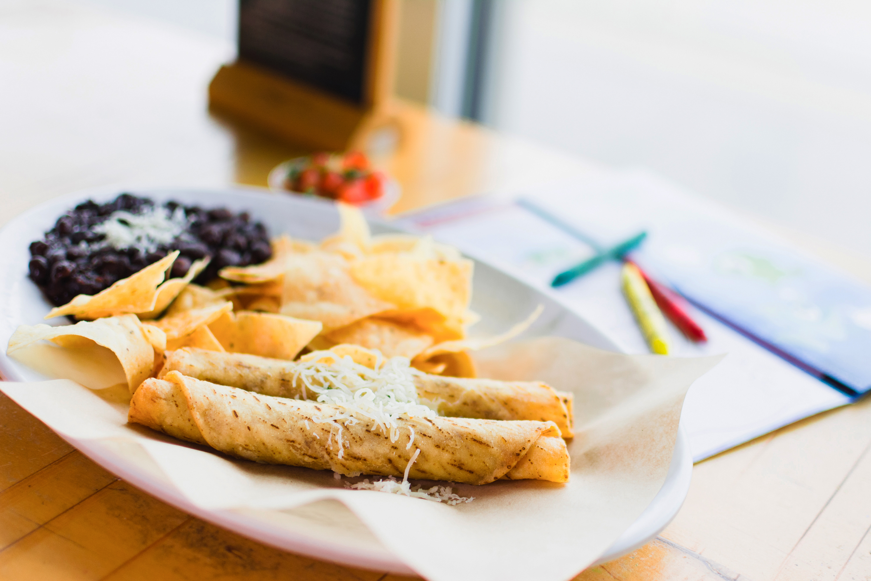 Order Kid's Chicken Taquitos food online from Rubio'S Coastal Grill store, Palm Desert on bringmethat.com