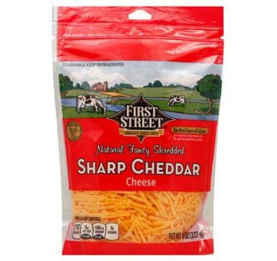 Order First Street Shredded Sharp Cheddar food online from IV Deli Mart store, Goleta on bringmethat.com