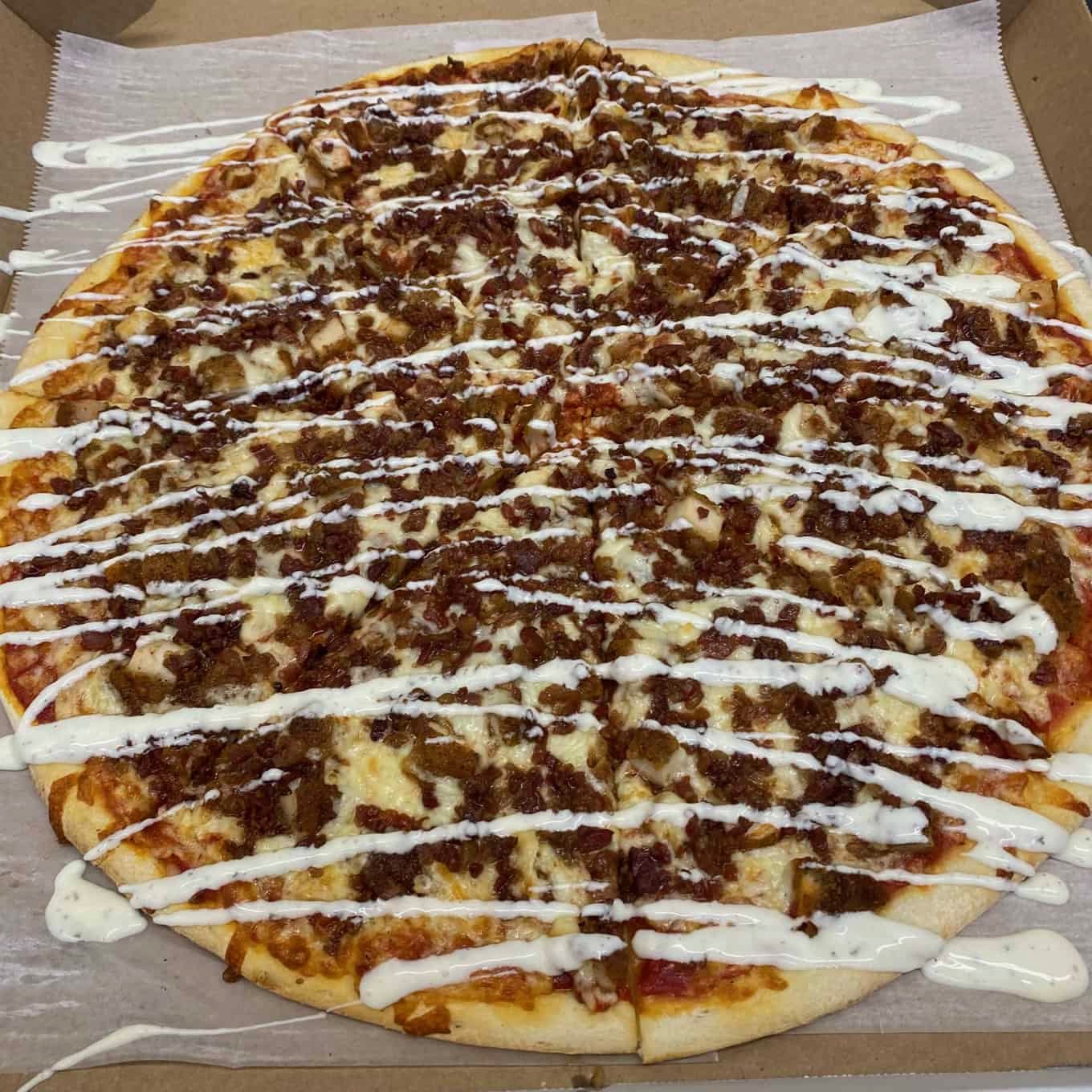 Order 18" Chicken Bacon Ranch food online from Famous Pizza store, Paramus on bringmethat.com
