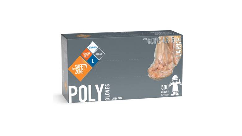 Order Poly Gloves Large 500 Gloves food online from Trumbull Mobil store, Trumbull on bringmethat.com