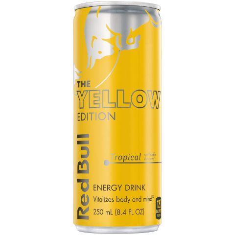Order Red Bull Yellow Edition, Tropical 8.4oz Can food online from 7-Eleven store, Loxahatchee on bringmethat.com