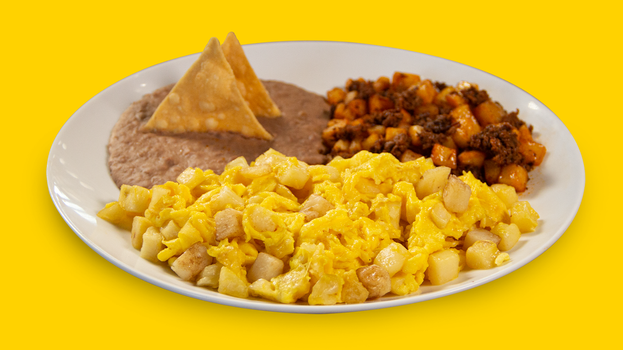Order Potato & Egg Plate food online from Taco Palenque store, Mcallen on bringmethat.com