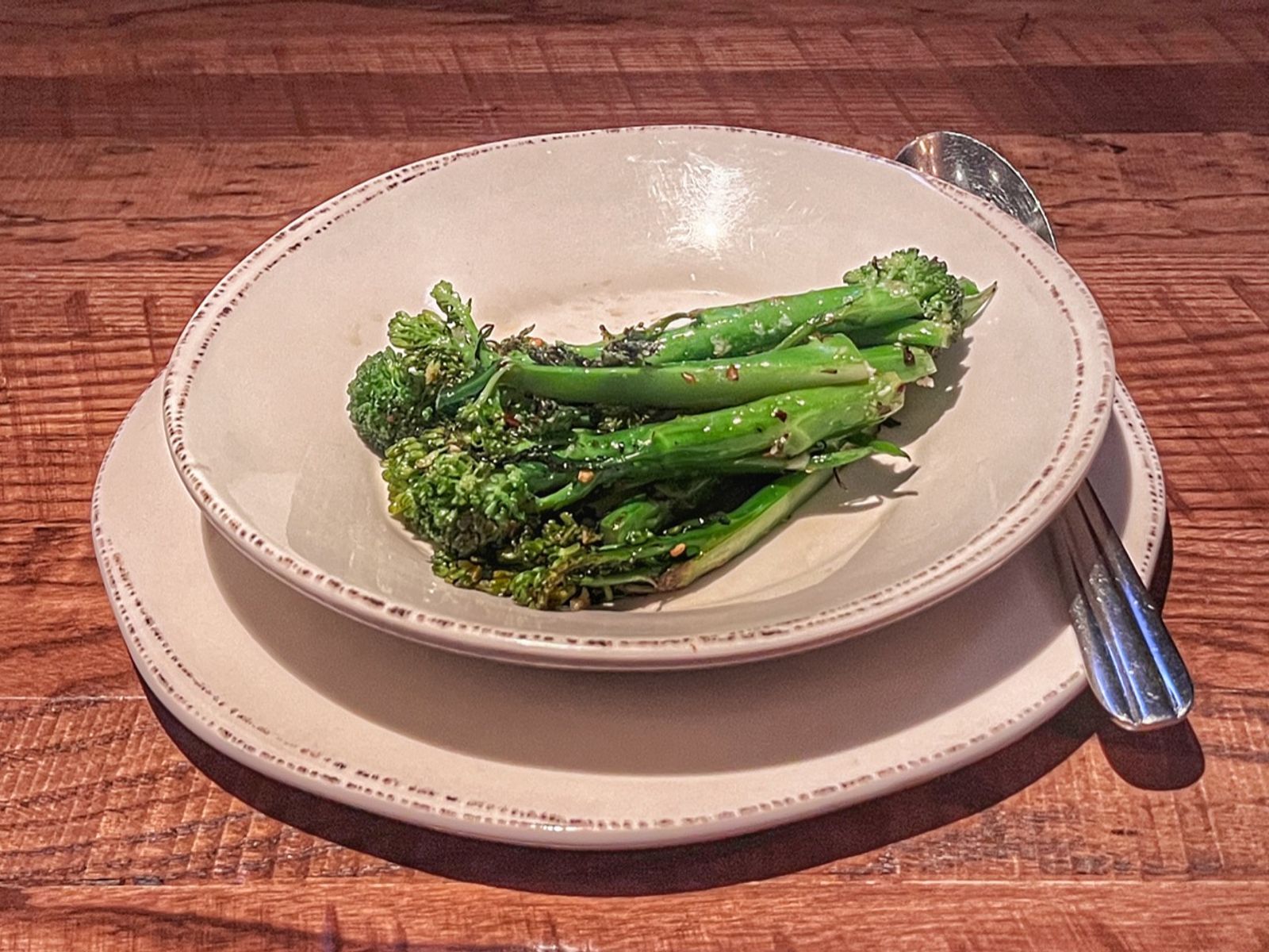 Order Seared Broccolini food online from Angelo's Wine Bar store, Chicago on bringmethat.com