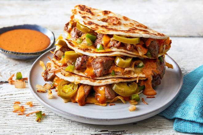 Order Jalapeno Steak Quesadillas Combo food online from Papa Corazon's Rincon store, Rincon on bringmethat.com