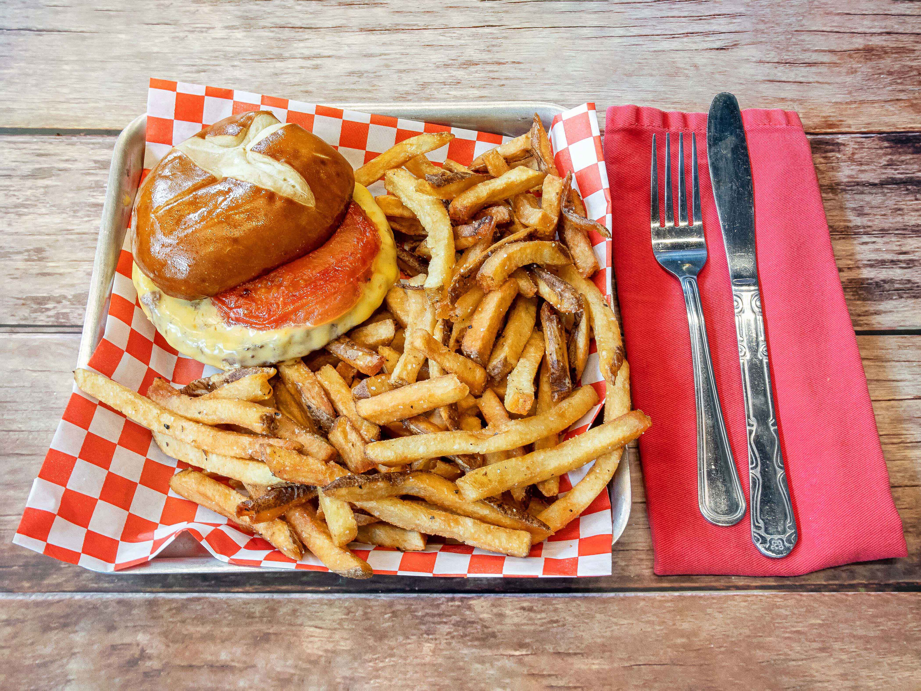 Order Pub Burger  food online from The Greyhound Bar & Grill store, Glendale on bringmethat.com