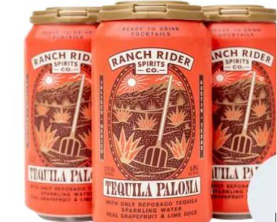 Order Ranch Rider Spirit & Co Tequila Paloma, 4pk 12fl oz cocktails (6.0% ABV) food online from Cold Spring Liquor store, Liberty Hill on bringmethat.com