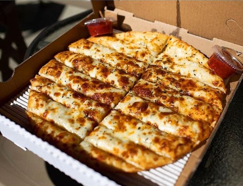 Order Cheese Pizza with One Topping - Personal 8'' food online from Vianos Ristorante store, Riverside on bringmethat.com
