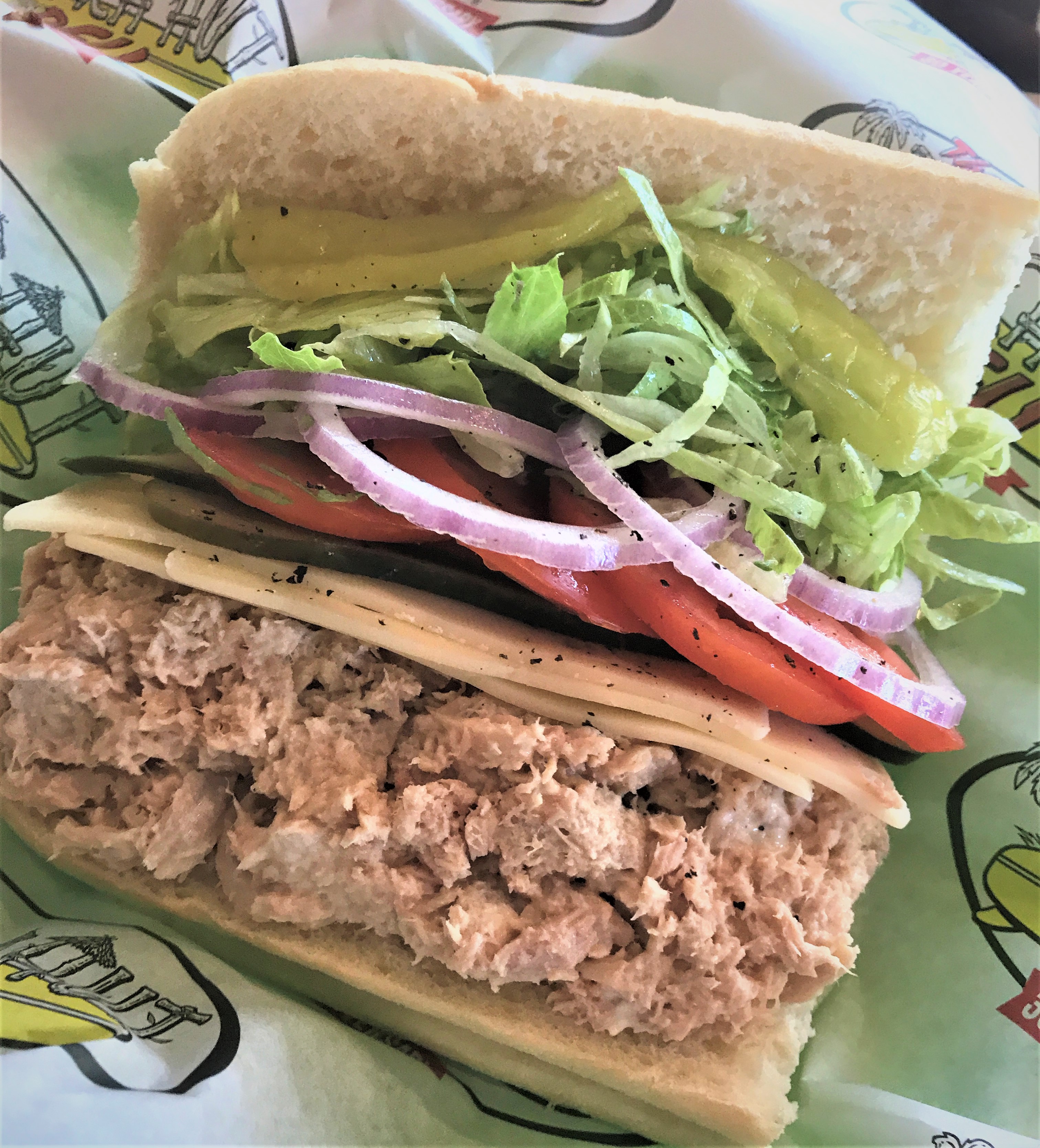 Order Tuna and Cheese Sandwich food online from Beach Hut Deli store, San Mateo on bringmethat.com
