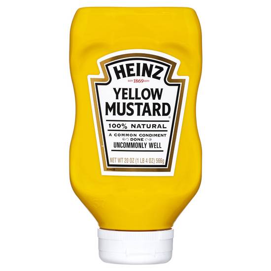 Order Heinz 100% Natural Yellow Mustard 20oz food online from Everyday Needs By Gopuff store, Littleton on bringmethat.com