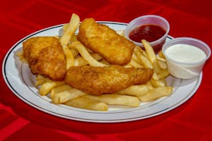 Order Fish and Chips (3) food online from Papa Ray's Pizza - Miriam St. store, Daly City on bringmethat.com