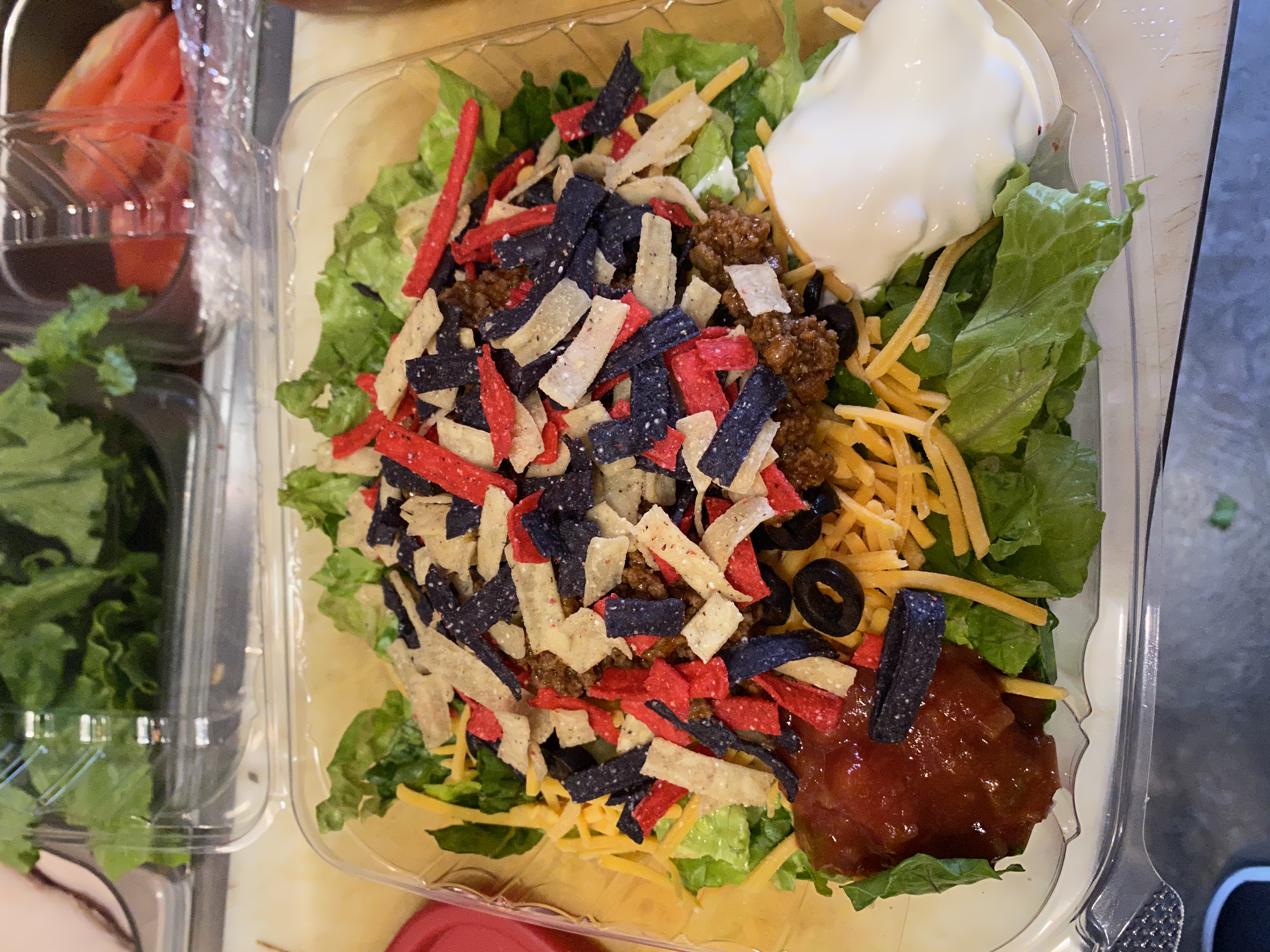 Order Taco Salad on TUESDAY ONLY food online from Gingersnaps Coffehouse & Cafe store, Terre Haute on bringmethat.com