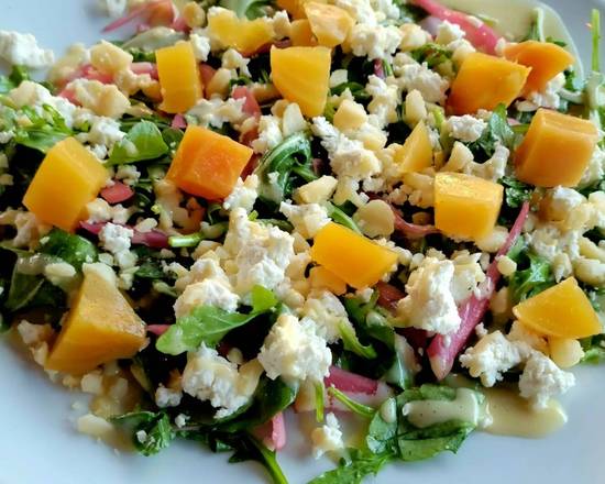 Order Roasted Golden Beet and Goat Cheese Salad food online from Red Table store, Reston on bringmethat.com