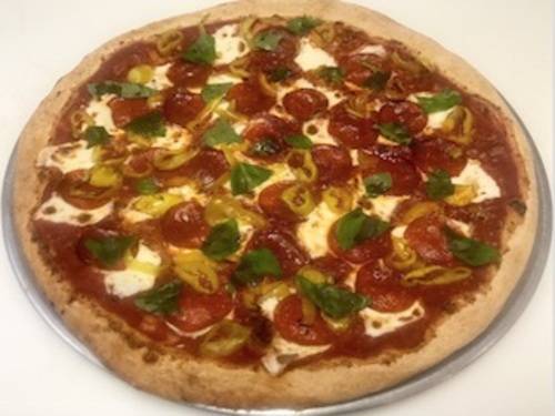 Order Spicy Margherita Pizza food online from Cuzino Family Kitchen store, Bear on bringmethat.com