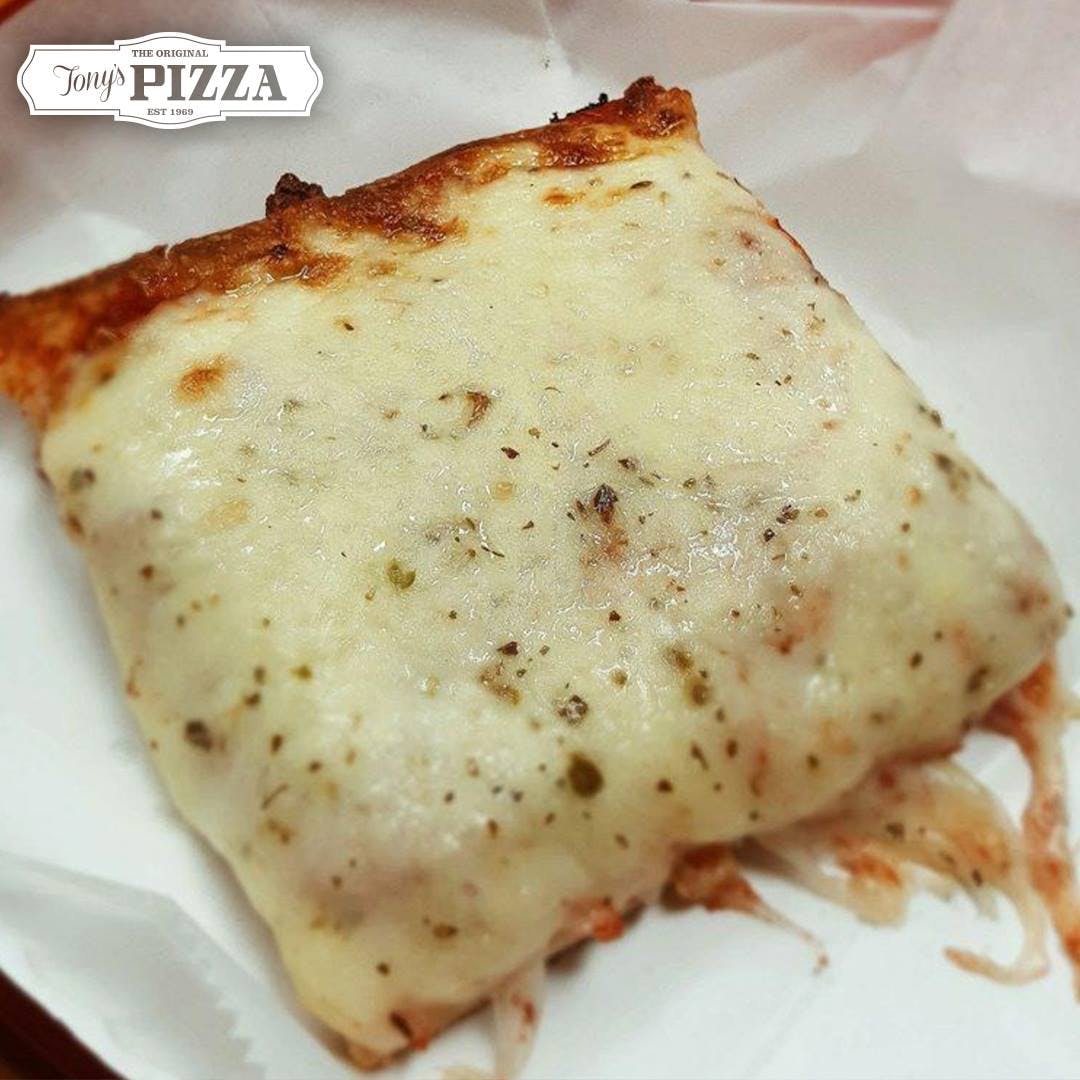 Order Sicilian Cheese Pizza Slice - Slice food online from Tony's Pizza store, Brooklyn on bringmethat.com