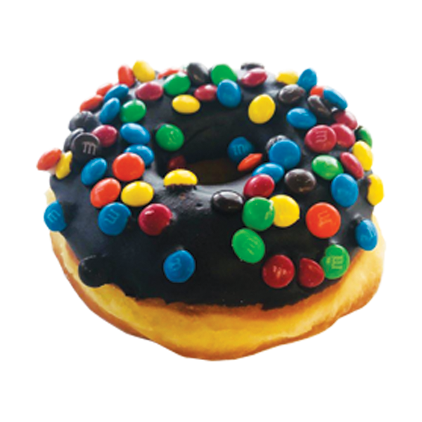 Order M&M's Raised Donut food online from Randy Donuts store, Bakersfield on bringmethat.com