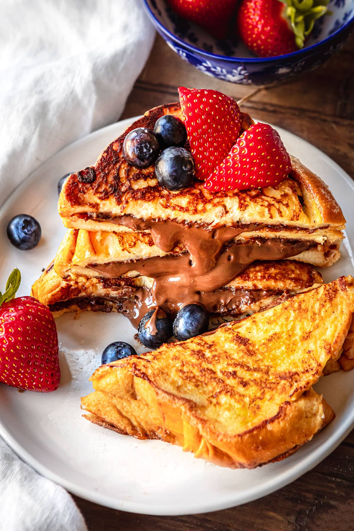 Order Nutella Stuffed French Toast  food online from Waffle Street store, Troy on bringmethat.com