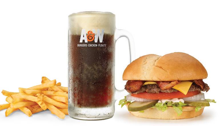Order Bacon Cheeseburger Combo  (SFry and Mdk) food online from A&Amp;W store, Lakewood on bringmethat.com
