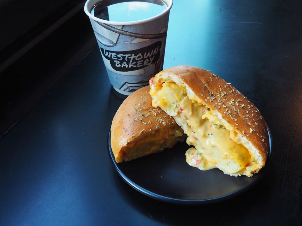 Order Veggie, Egg & Cheese Bun food online from West Town Bakery and Sandwiches  store, Chicago on bringmethat.com