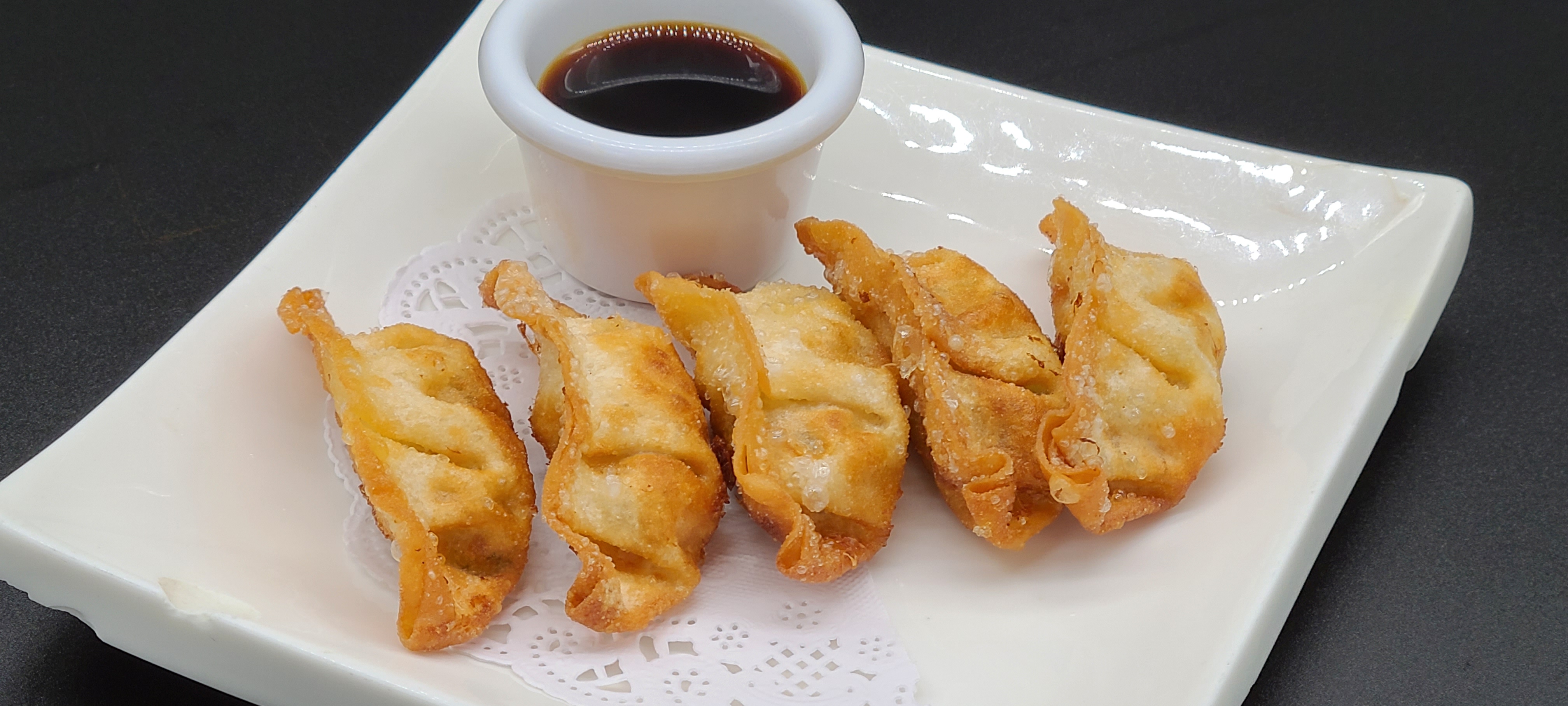 Order A15. Vegetable Gyoza(6pcs) food online from Hello Sushi store, Fullerton on bringmethat.com