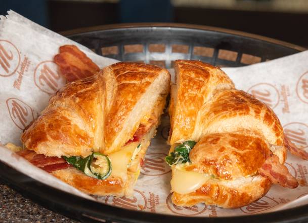 Order Spinach Bacon Croissant food online from Manhattan Bagel store, Wharton on bringmethat.com