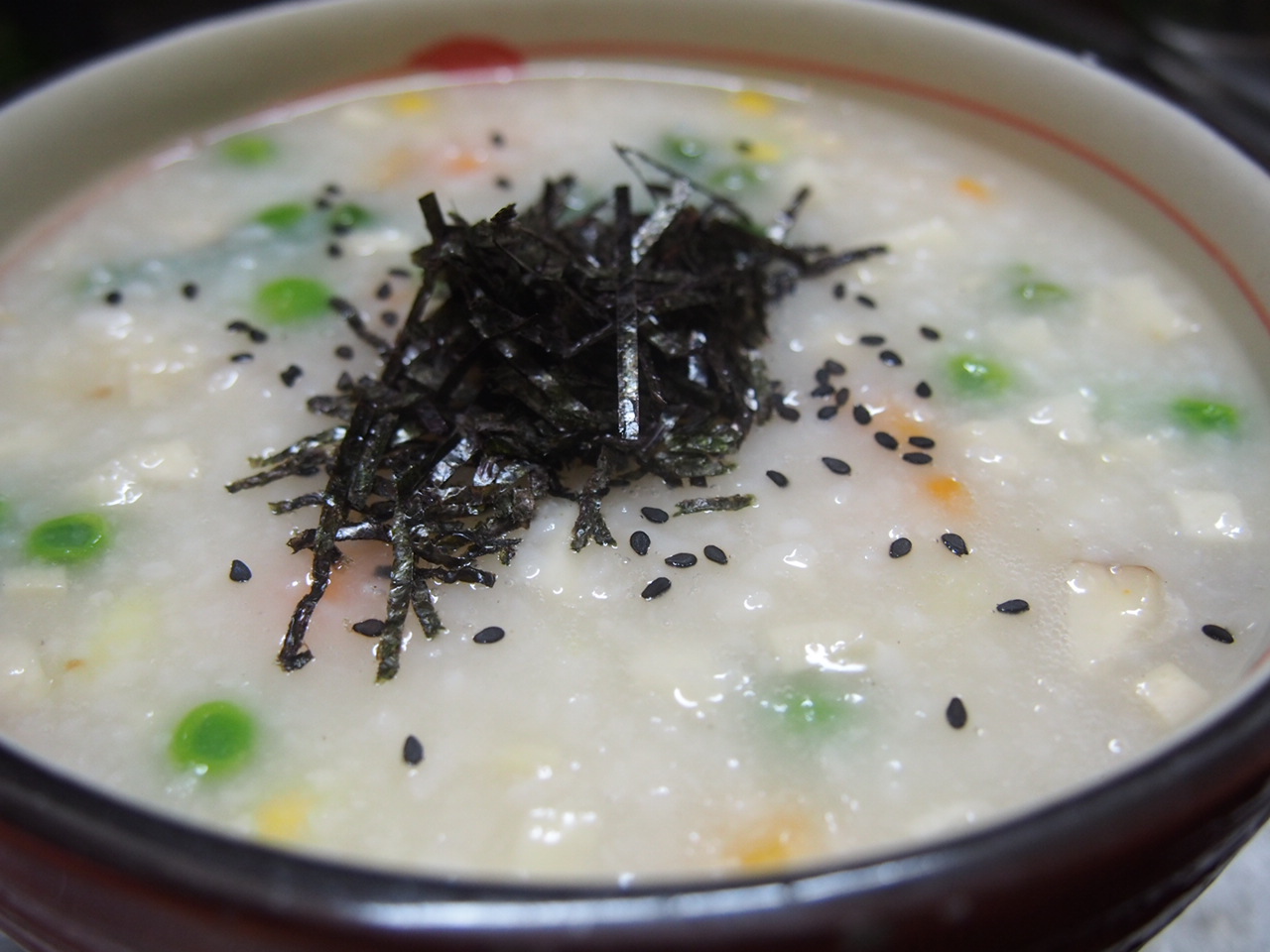 Order A-1A. Rice Porridge w/ Abalone (전복죽/鲍鱼粥) food online from Restaurant Namsan store, Los Angeles on bringmethat.com