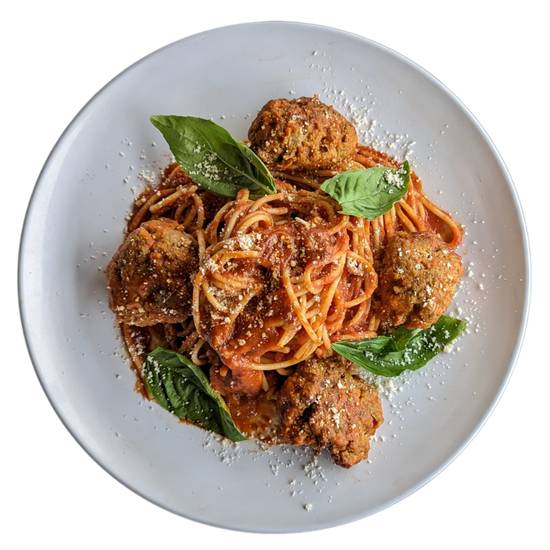 Order Spaghetti And Meatballs food online from Pizzeria Nomad store, Amarillo on bringmethat.com