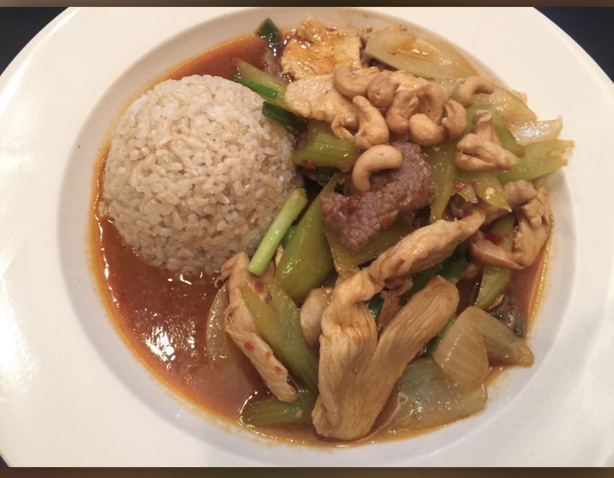 Order Furious Trio Dinner food online from Brown Rice Thai Cuisine store, West Boylston on bringmethat.com