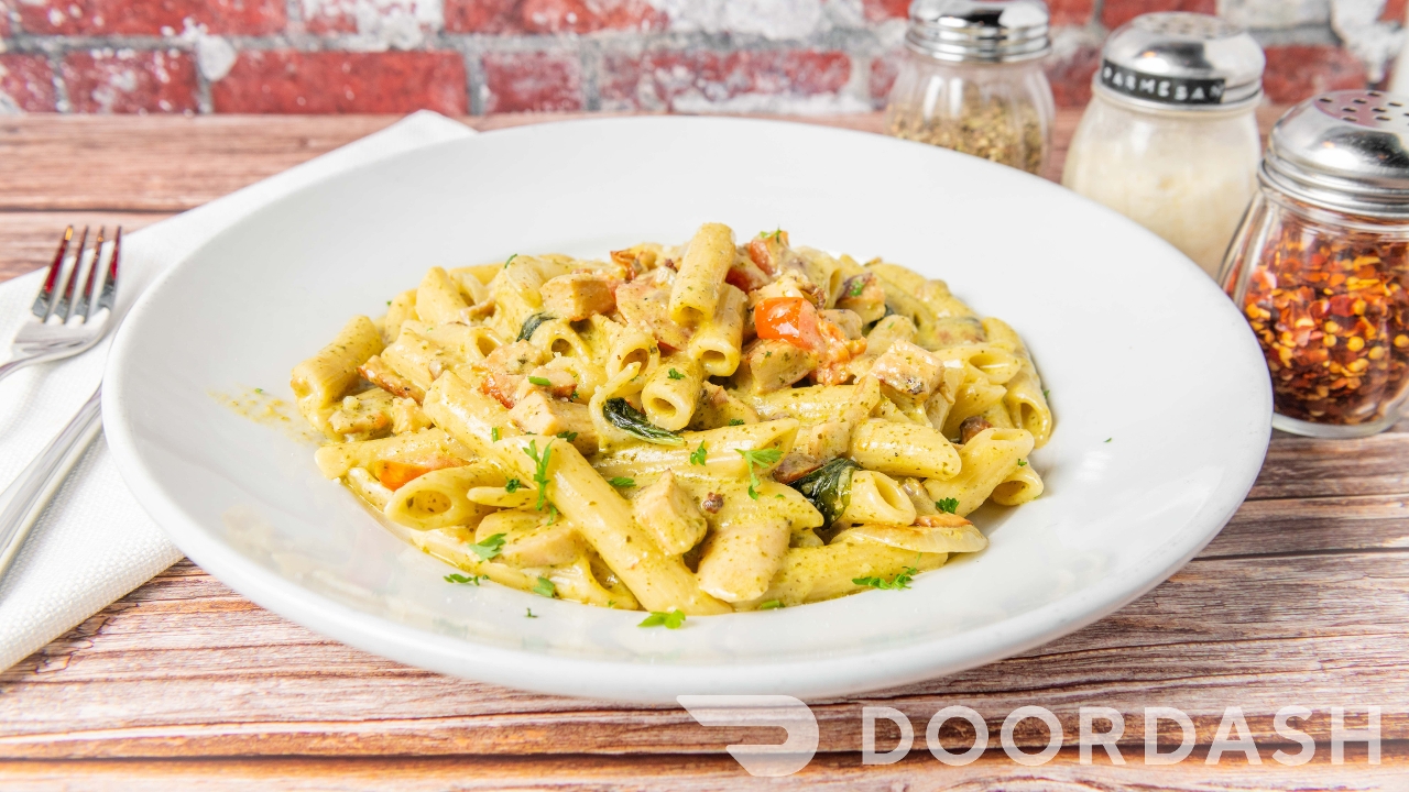 Order Penne Chicken Al Pesto food online from You Pizza store, Clarksville on bringmethat.com