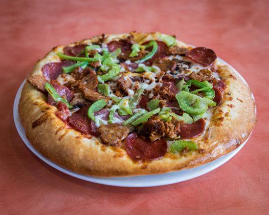 Order The Carnivore Pizza food online from Abe Pizza store, Berkeley on bringmethat.com
