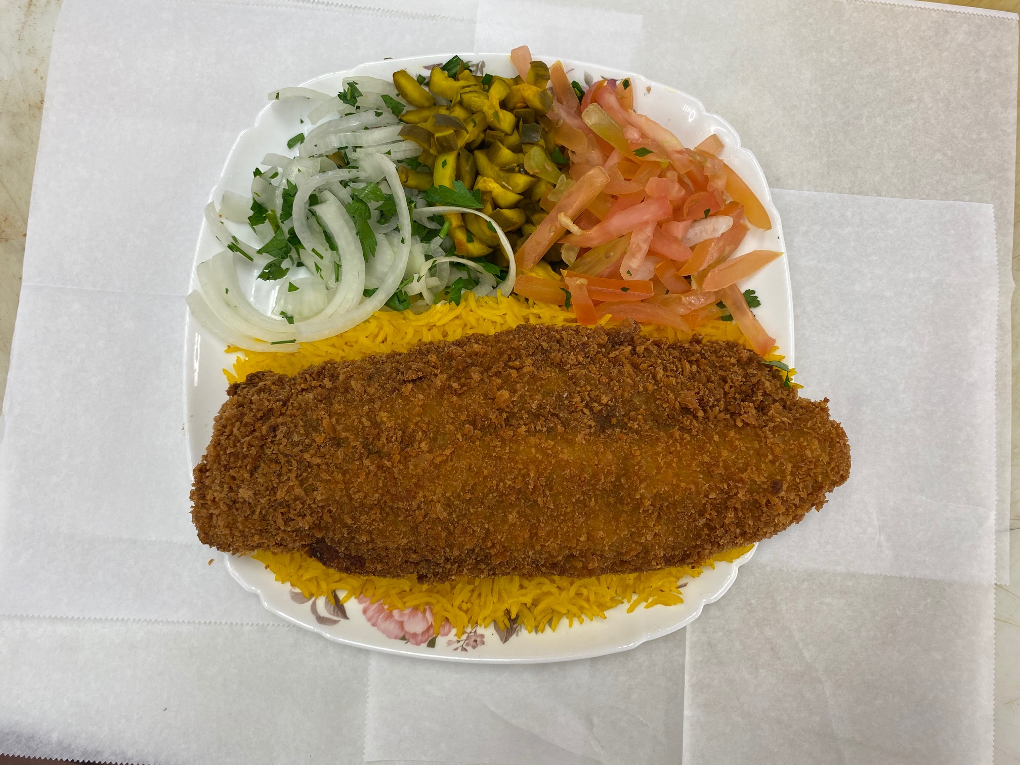 Order Fish Filet Plate food online from Harvest International Market & Kitchen store, El Cajon on bringmethat.com