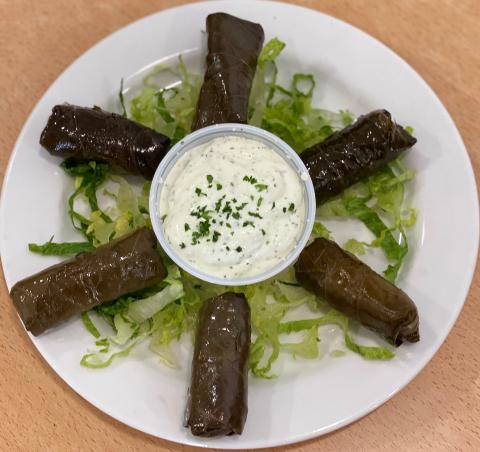 Order 25. Six Piece Dolmas food online from Mint & Olives store, Seattle on bringmethat.com