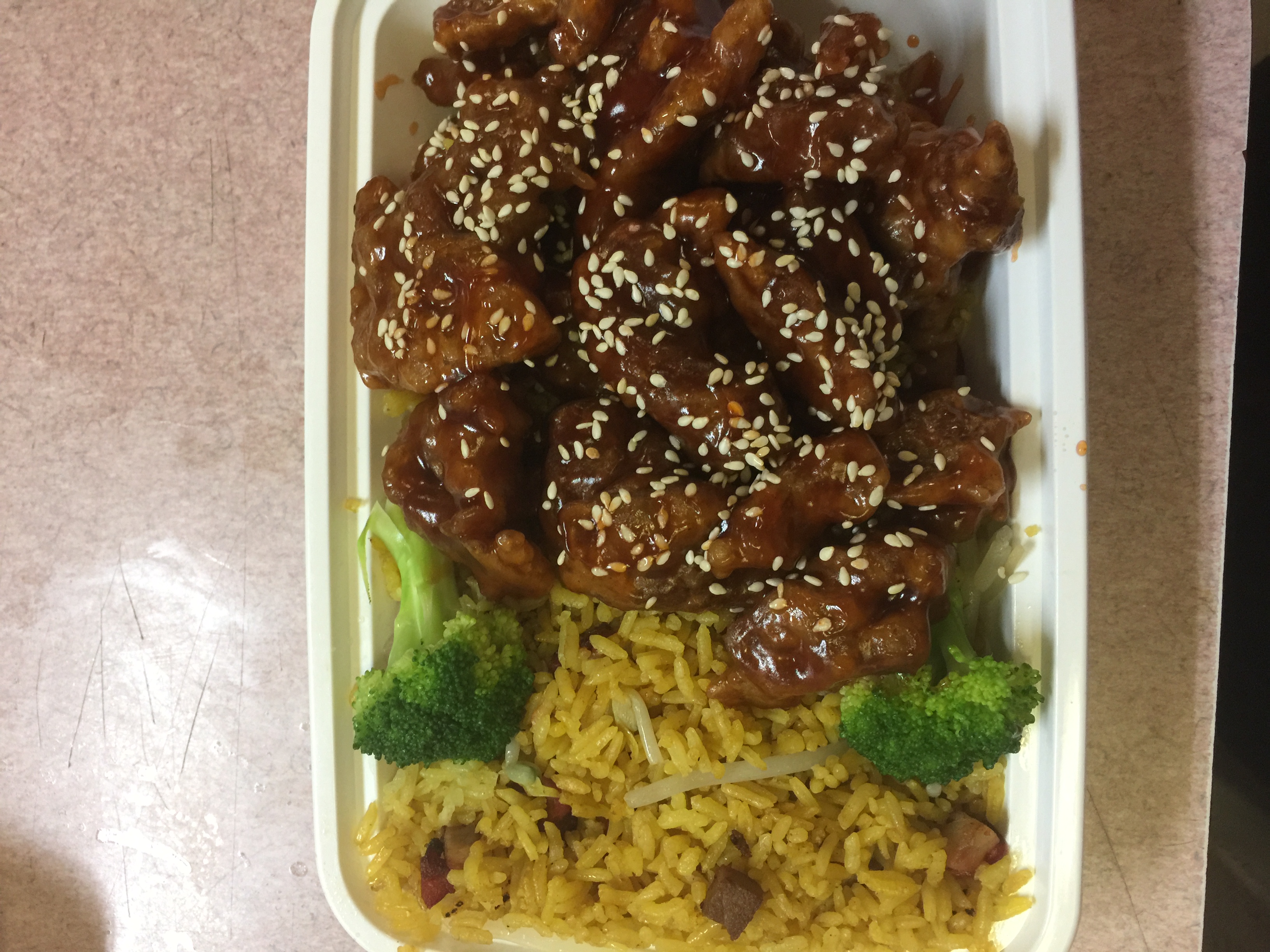 Order C15. Sesame Beef Combination Platter food online from China Wok store, Harrison on bringmethat.com