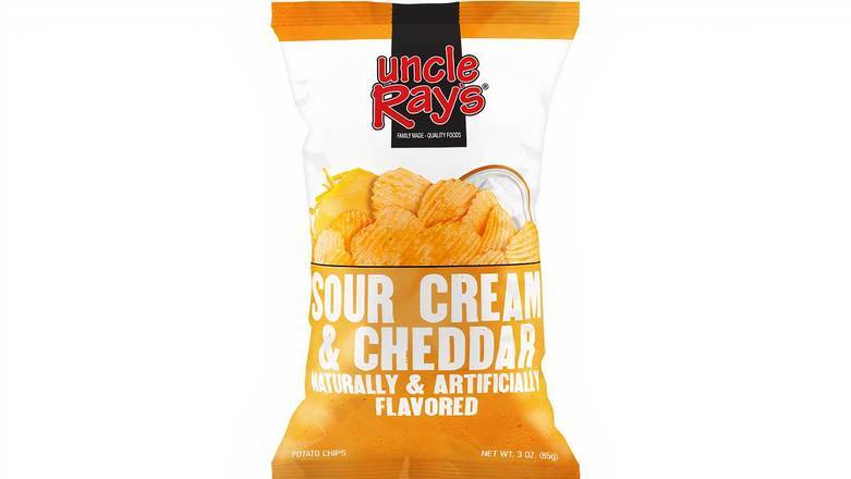 Order Uncle Ray's Sour Cream & Cheddar Potato Chips - 3 oz food online from Mac On 4th store, Alton on bringmethat.com