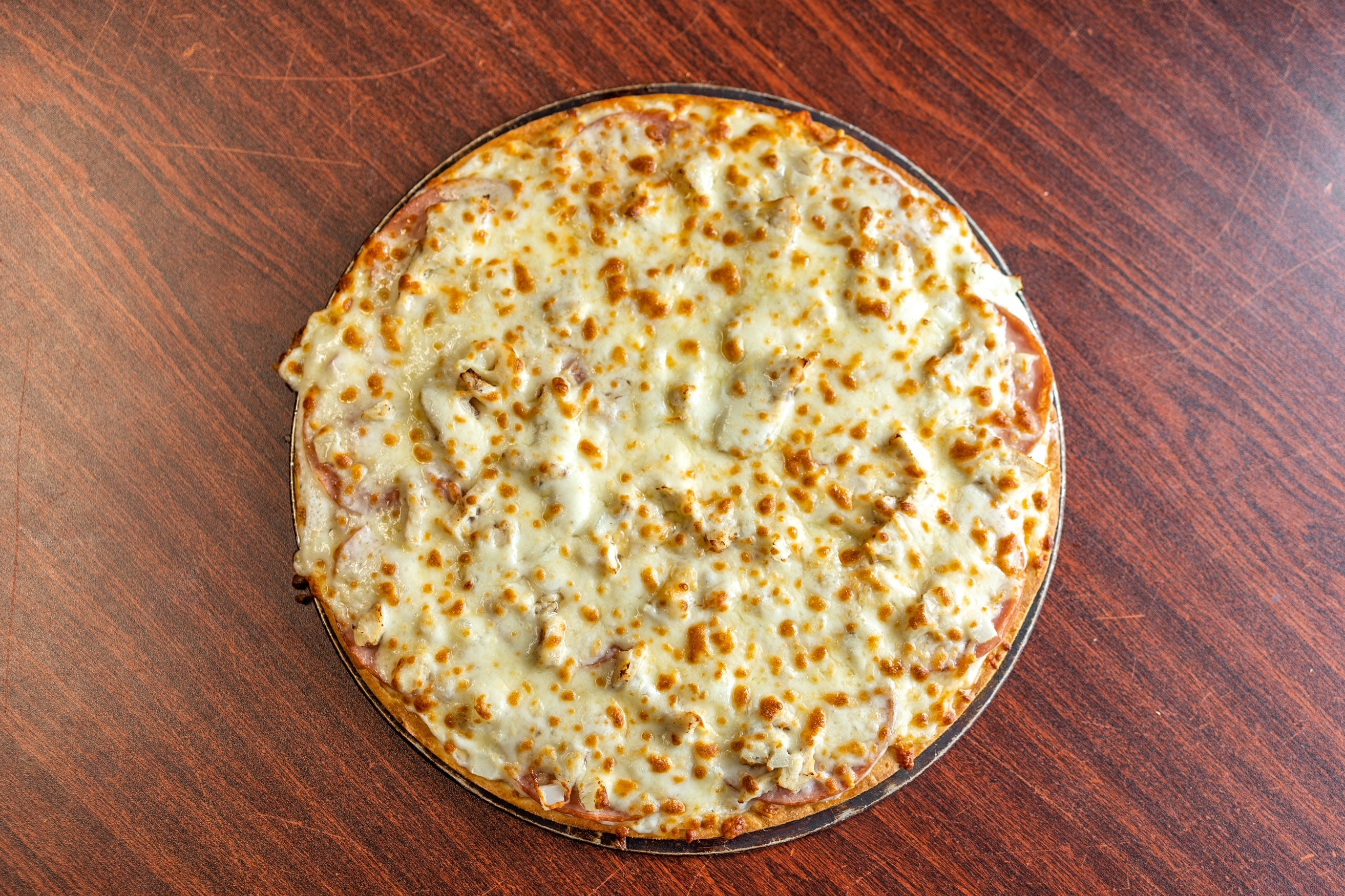 Order Cordon Bleu Pizza - Small 9" food online from Jimmy's Pizza store, Cold Spring on bringmethat.com