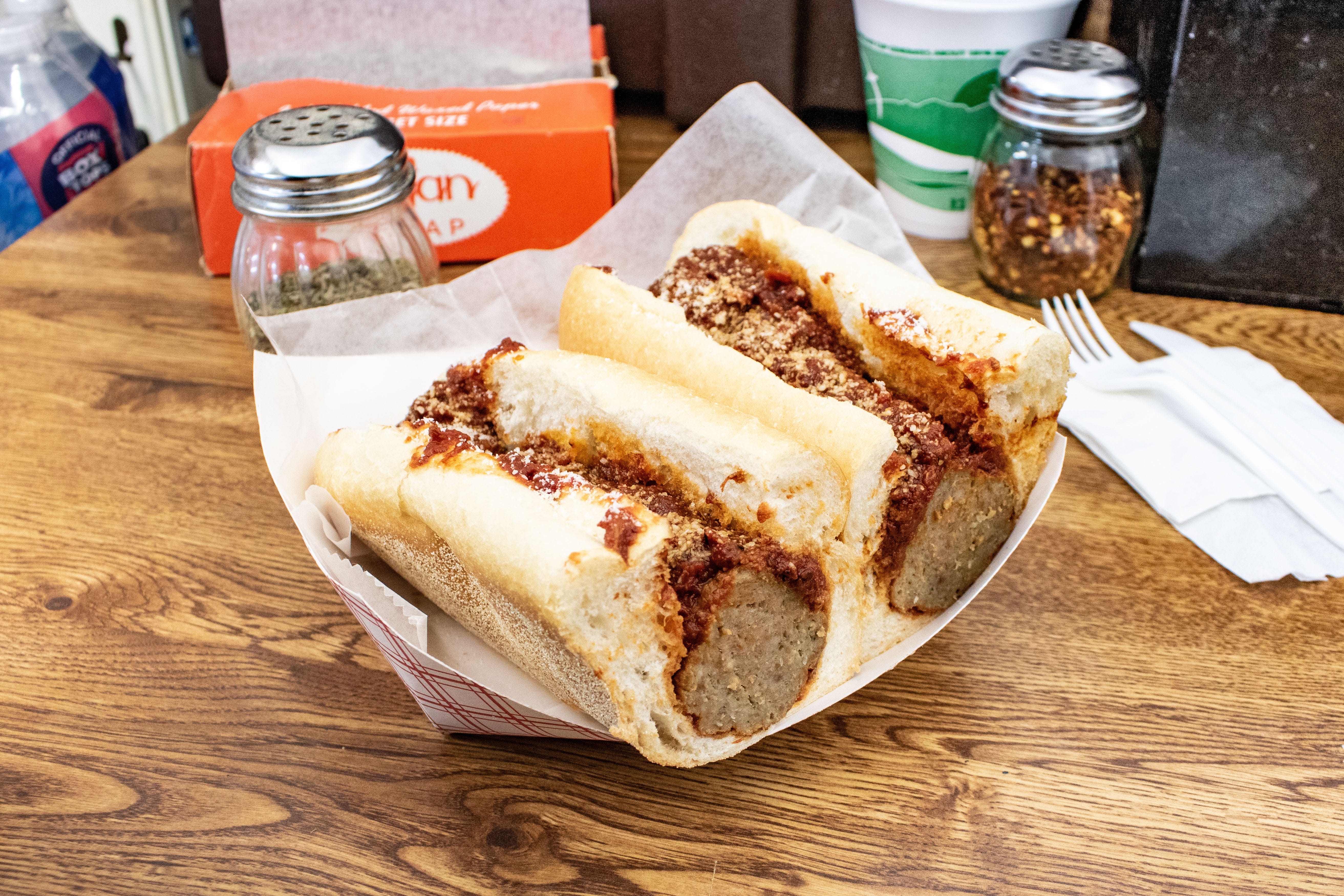 Order Meatball Sandwich - Small food online from Pac A Sack store, Lumberton on bringmethat.com