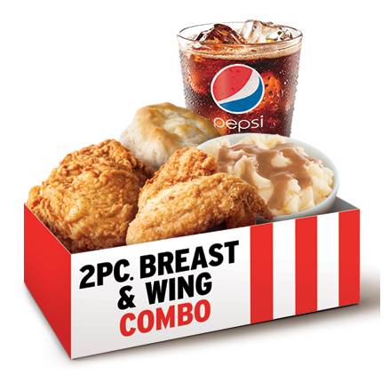 Order 2 pc. Breast & Wing Combo food online from Kfc store, Portage on bringmethat.com