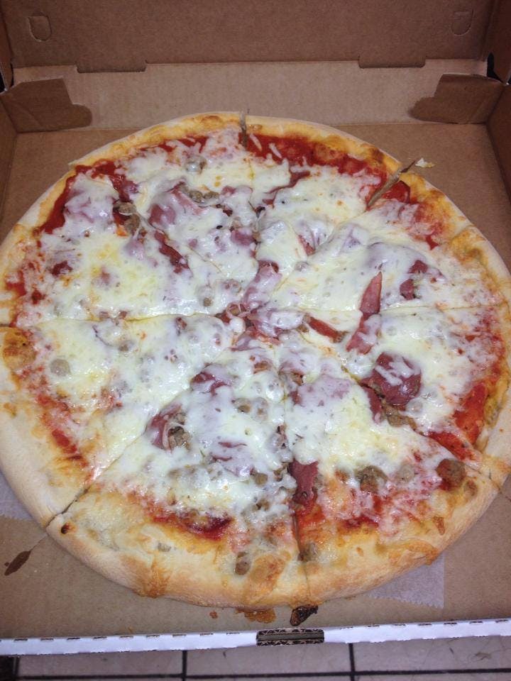 Order Meat Lover's Pizza - Small food online from West Point Pizza store, Philadelphia on bringmethat.com