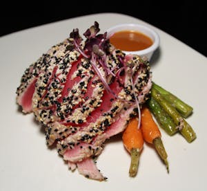 Order Pan-Seared Tuna food online from Marco Polo's store, Westbury on bringmethat.com
