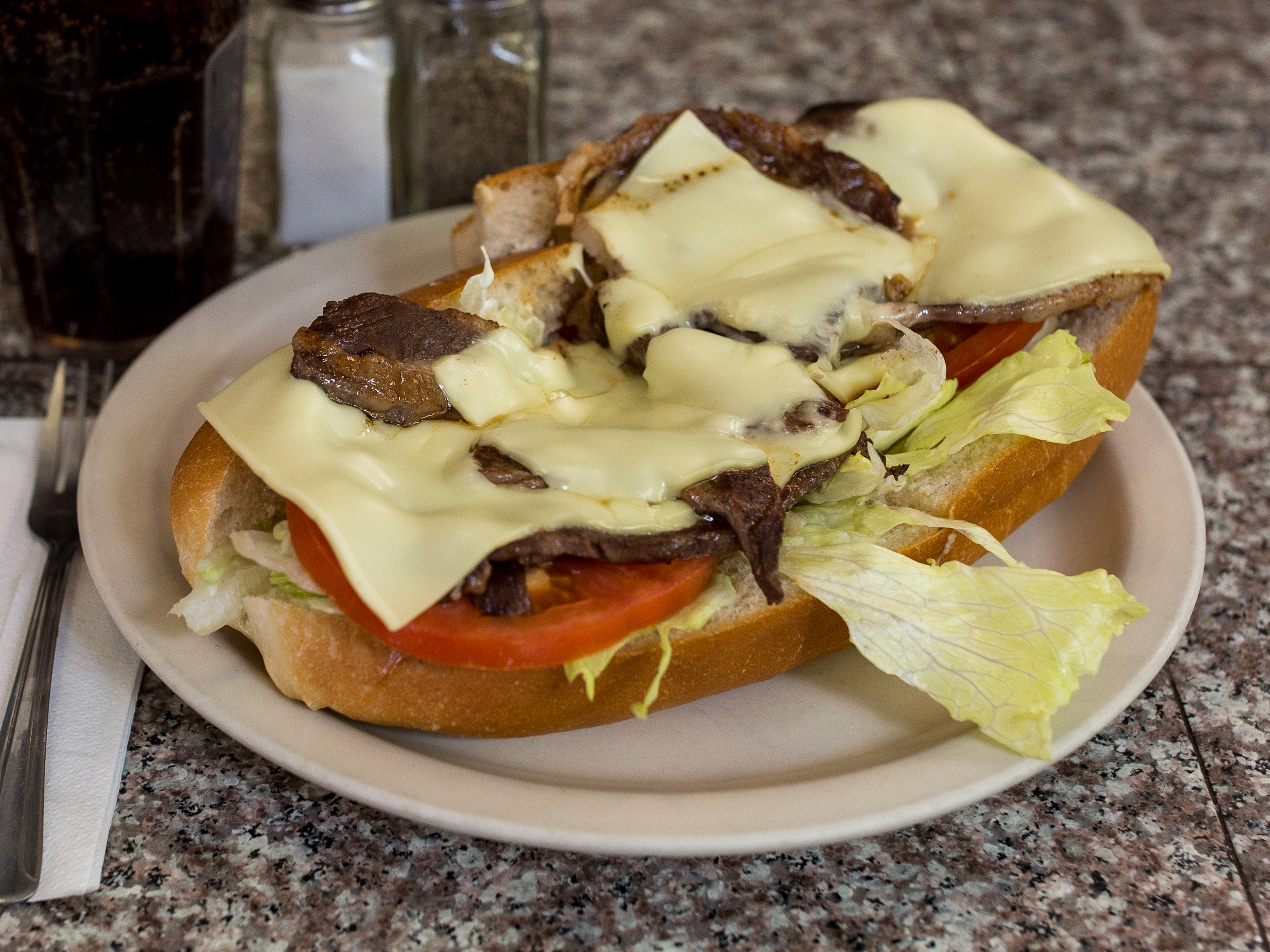 Order Steak and Cheese Sub food online from Louis Family Restaurant store, Providence on bringmethat.com