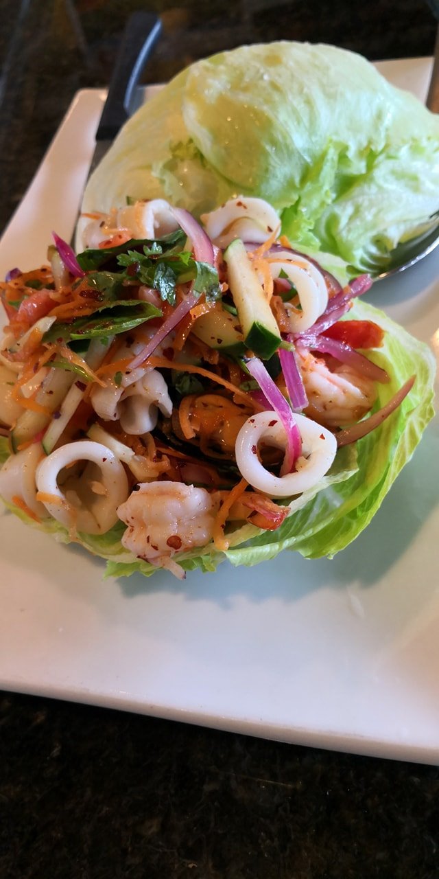 Order Yum Seafood Salad food online from Lina Thai Bistro store, Dubuque on bringmethat.com