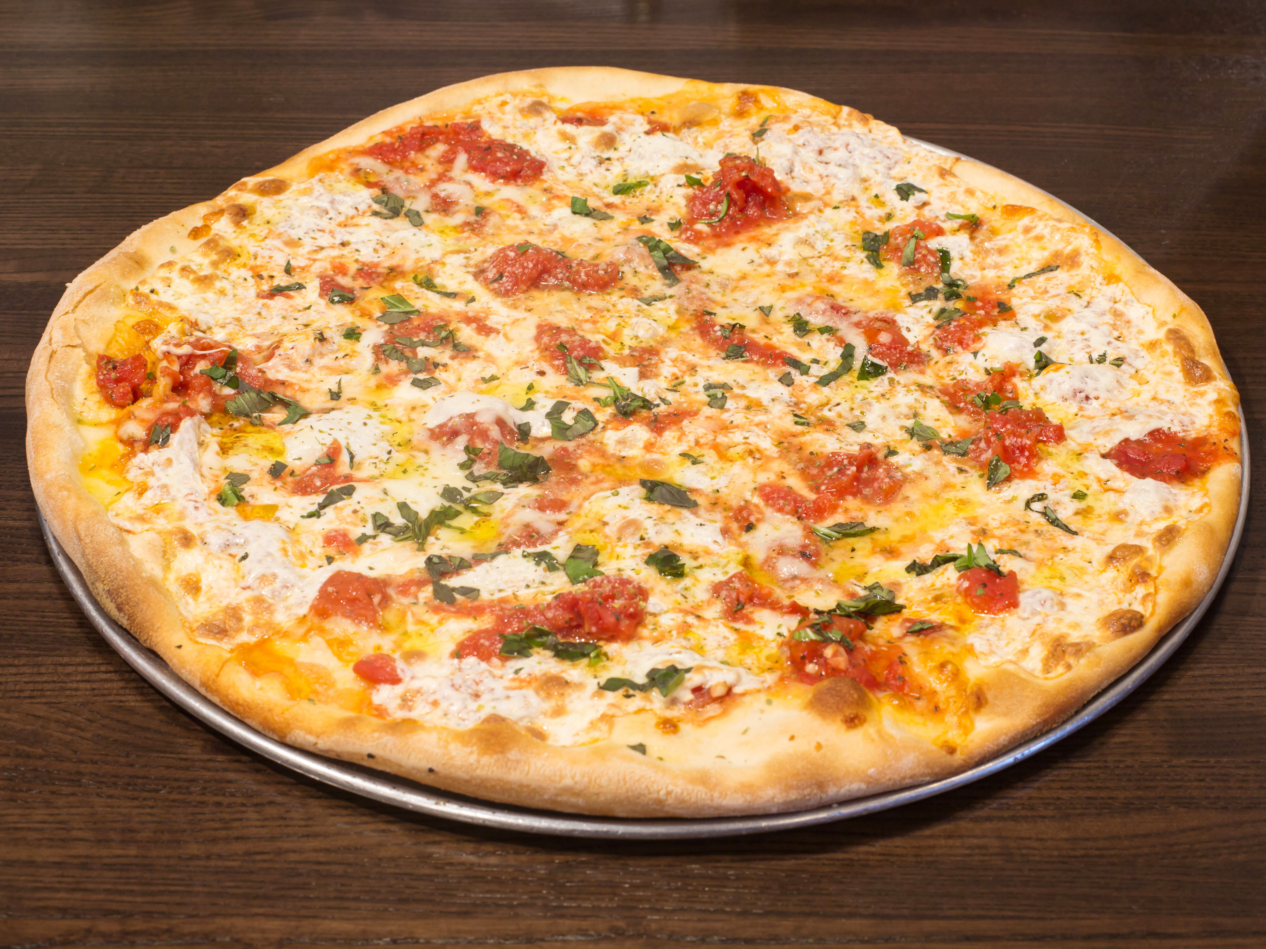Order 16" Large Margherita Pizza food online from Nino's Pizza & Restaurant store, Hillsdale on bringmethat.com