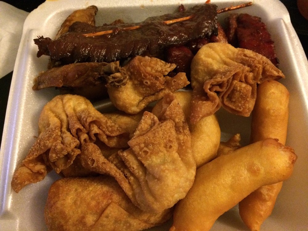 Order Pu Pu Platter for 2 and Large Pork Fried Rice food online from JP Kitchen store, Jamaica Plain on bringmethat.com